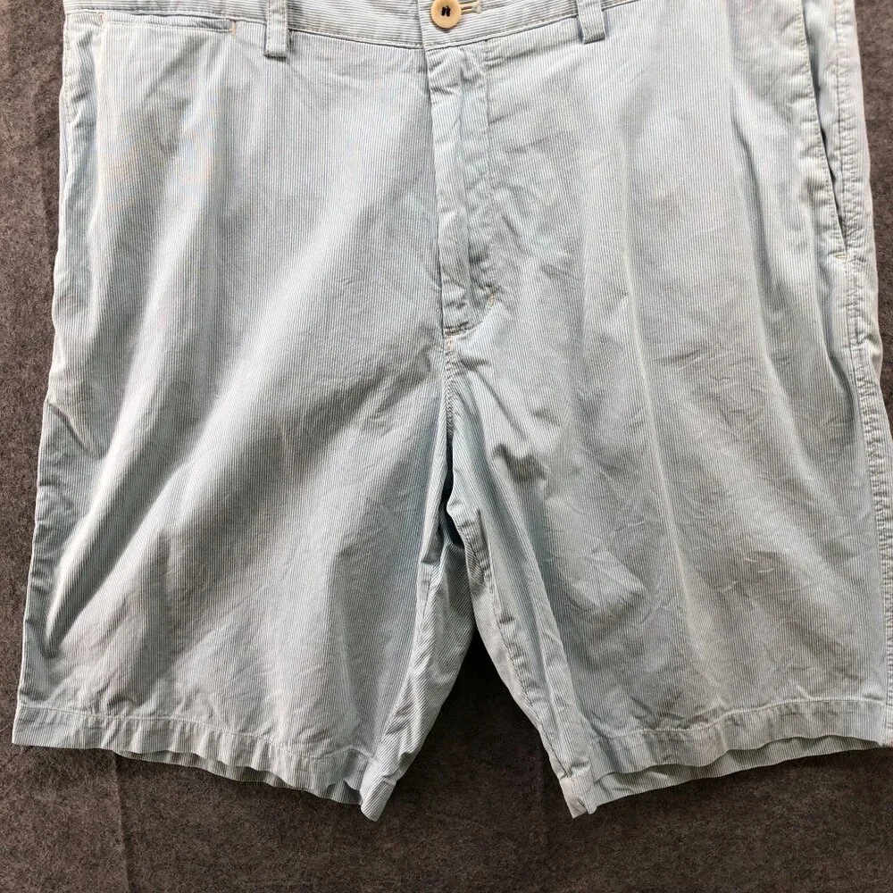 Banana Republic Lightweight Chino Short Mens 36 Blue White‎ Stripe Resort